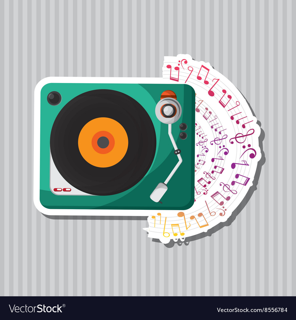 Colorful music icon design