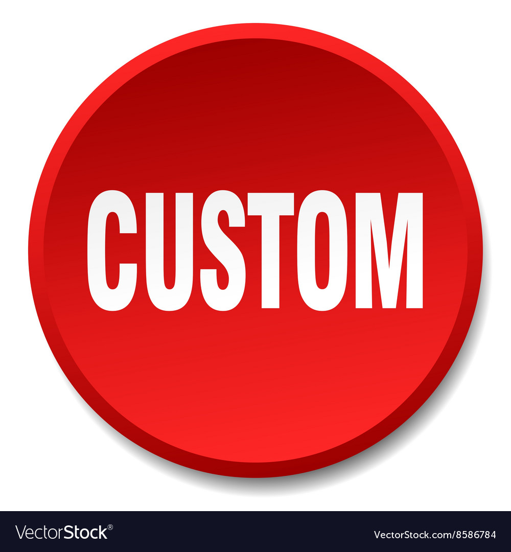 Custom red round flat isolated push button