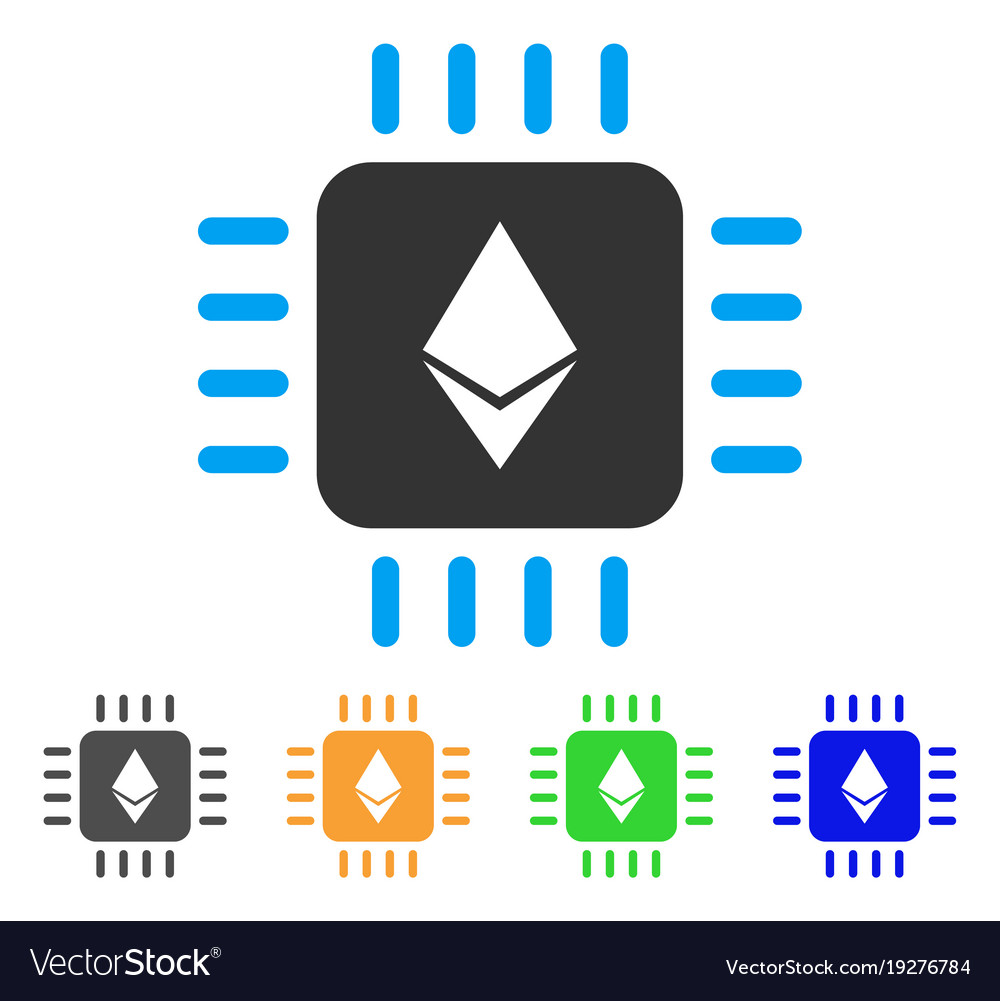 Ethereum processor chip icon