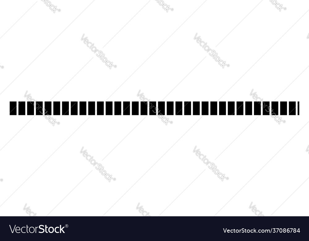Horizontal dashed segmented lines design shape vector image Horizontal dashed segmented lines design shape