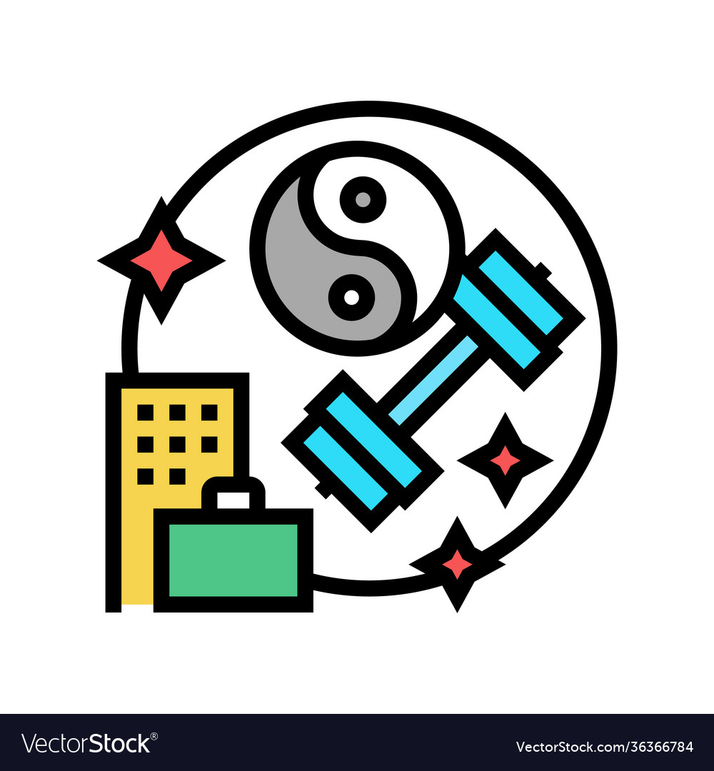 Keeping fit and health benefits color icon vector image Keeping fit and health benefits color icon