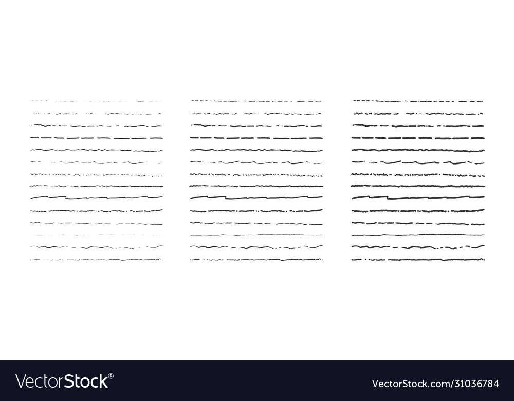 Set lines hand drawn dividers doodle