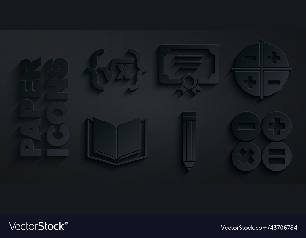 Set pencil xyz coordinate system open book Vector Image Set pencil xyz coordinate system open book