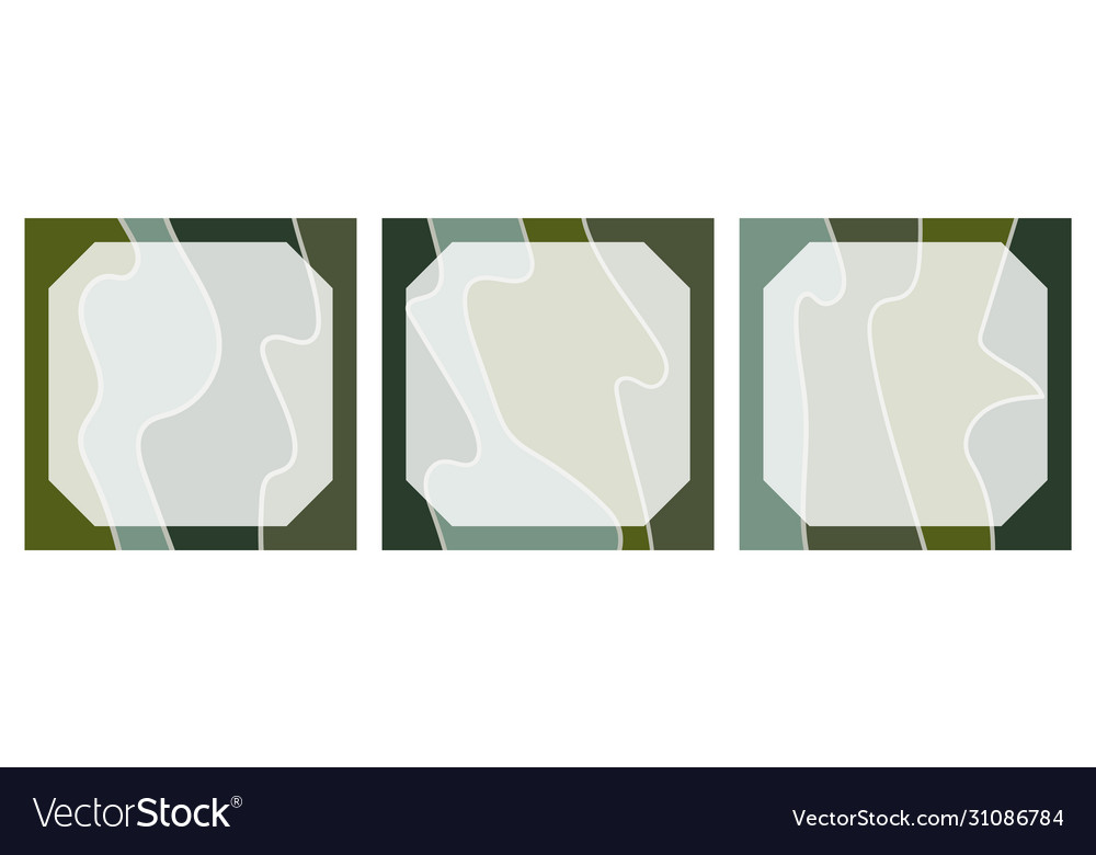 Set square backgrounds with abstract wavy vector image Set square backgrounds with abstract wavy