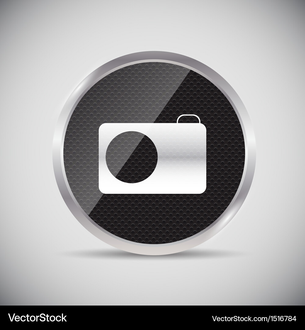 Shine glossy computer icon Royalty Free Vector Image