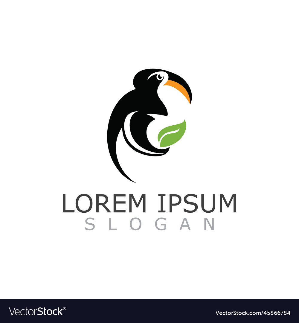 Toucan simple logo design image bird