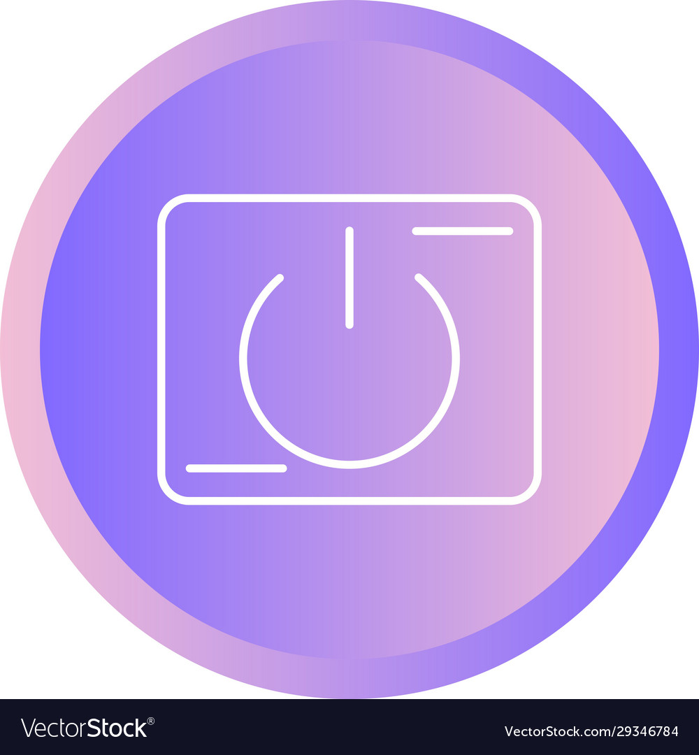 Unique power button line icon