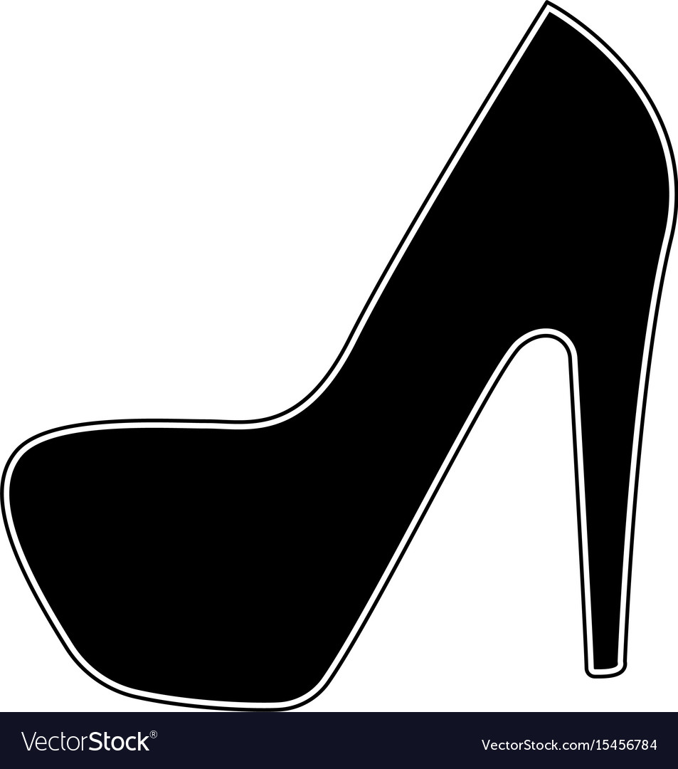 Woman shoes the black color icon