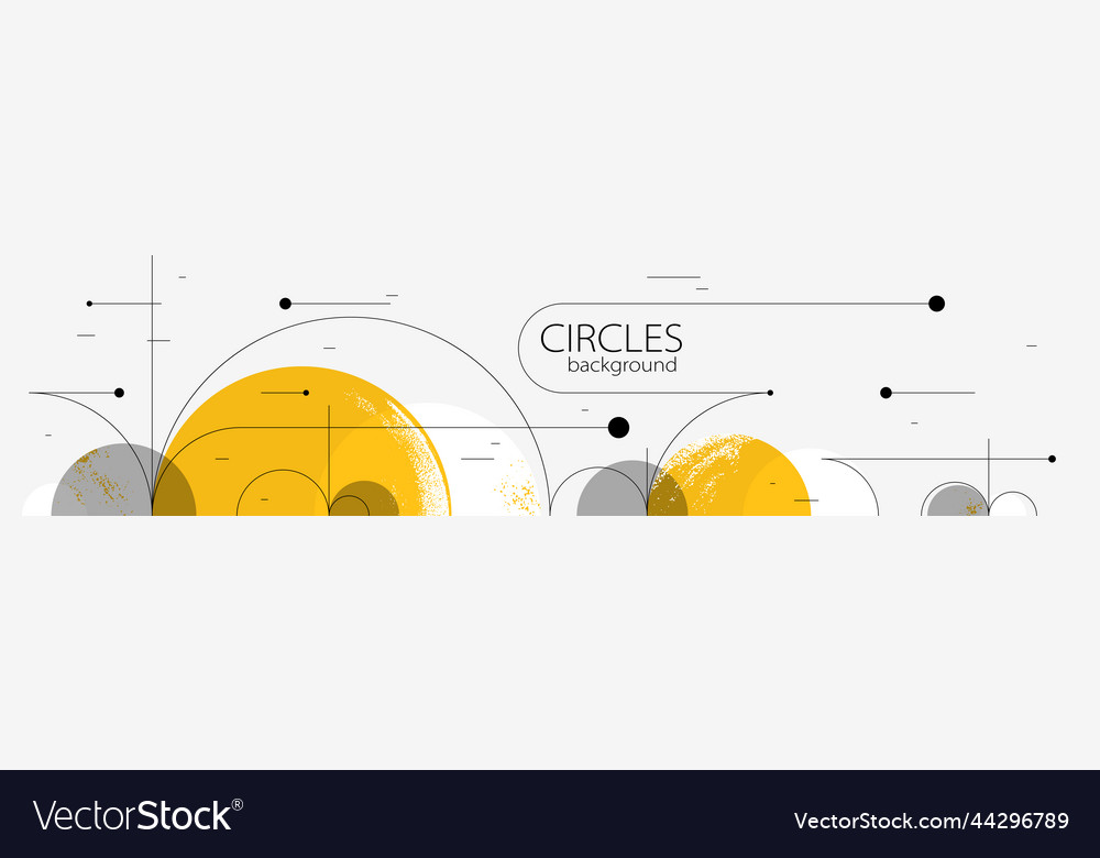 Abstract circles and lines background geometric Vector Image Abstract circles and lines background geometric