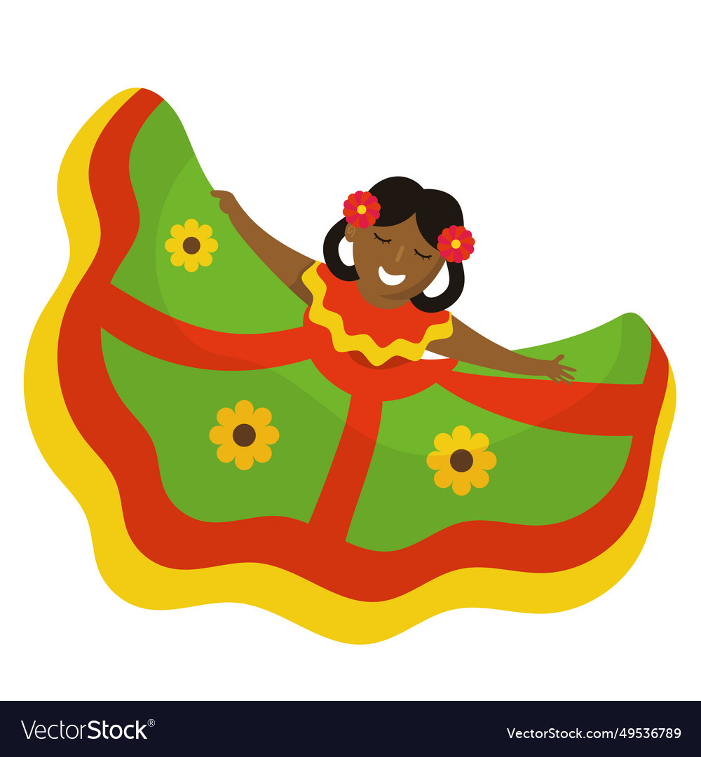Barranquilla carnival negrita puloy Royalty Free Vector