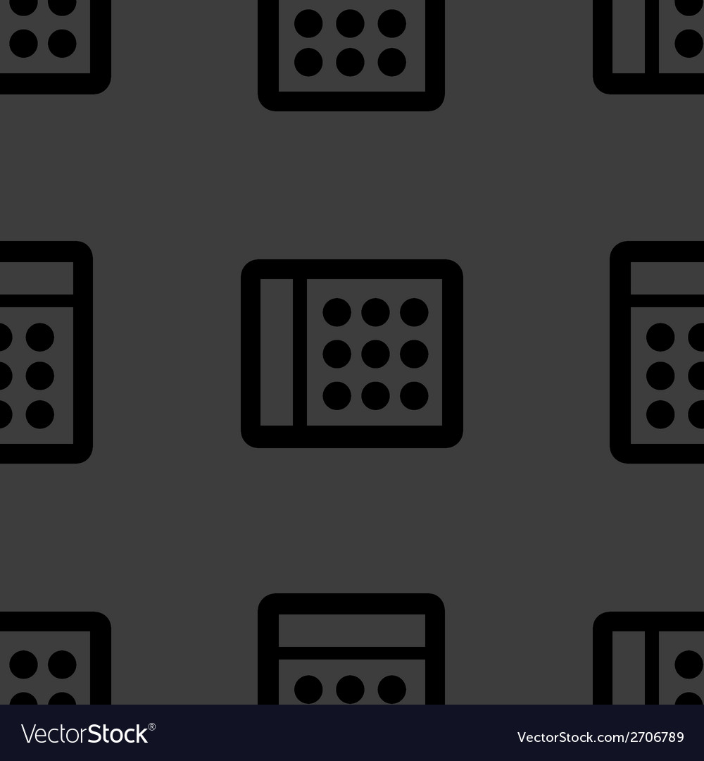 Calculator web icon flat design seamless pattern