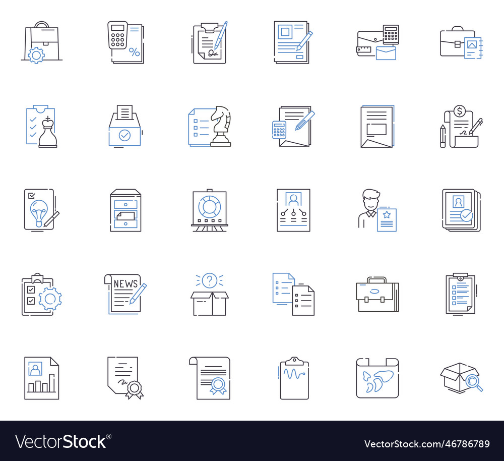 Containers and data line icons collection Vector Image Containers and data line icons collection