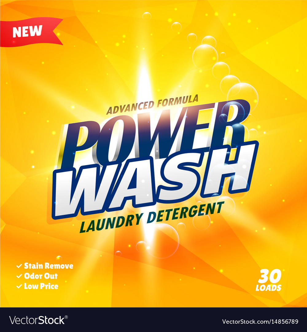 Creative yellow detergent advertisement concept Vector Image