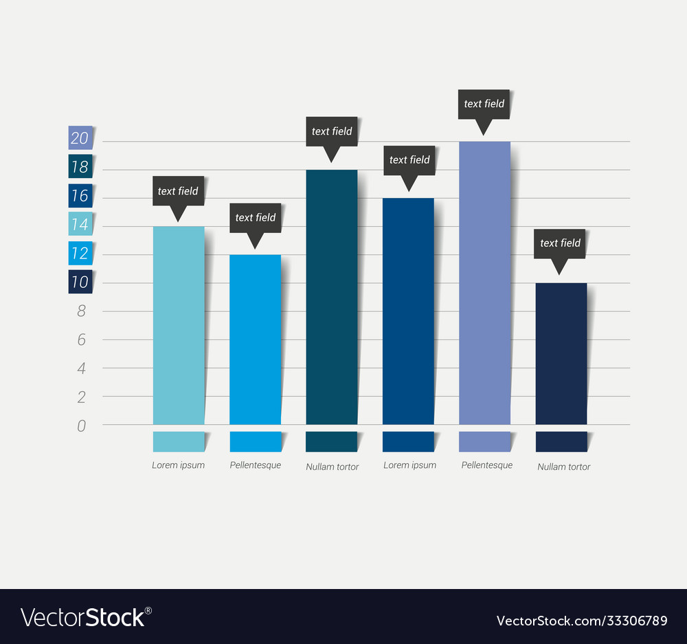 Flat chart graph simply color editable vector image Flat chart graph simply color editable