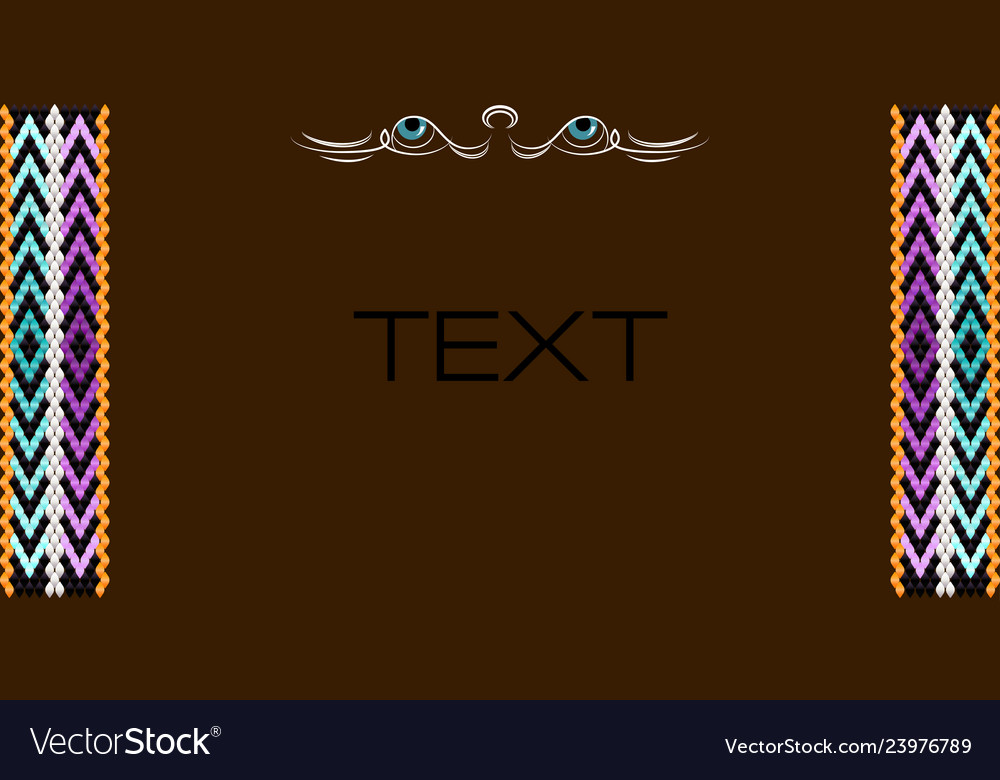 Frame for text with a pattern on bedouin fabric Vector Image Frame for text with a pattern on bedouin fabric