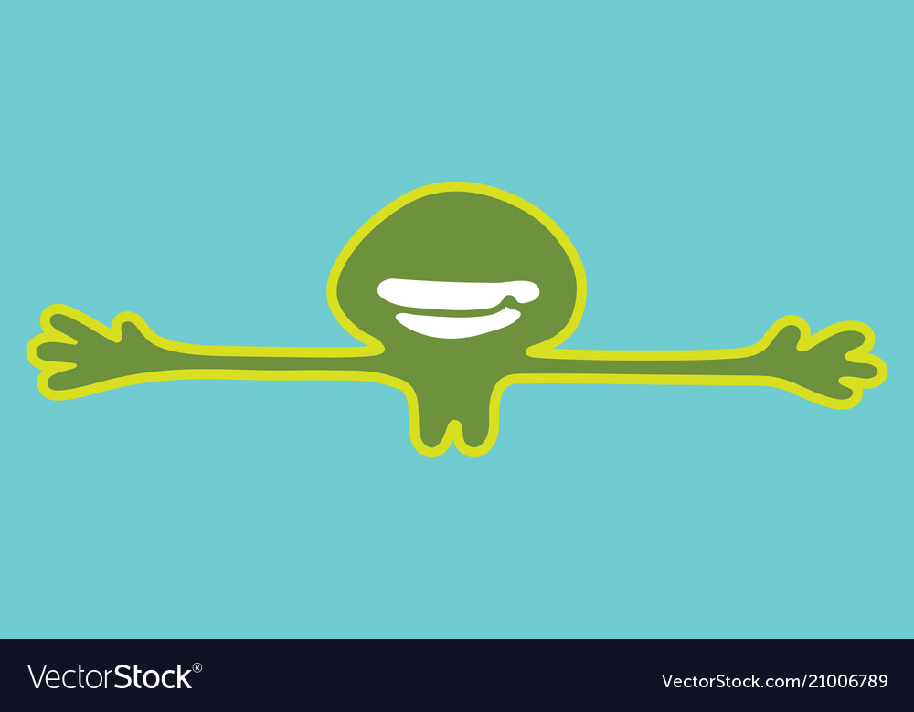 green smiley man want