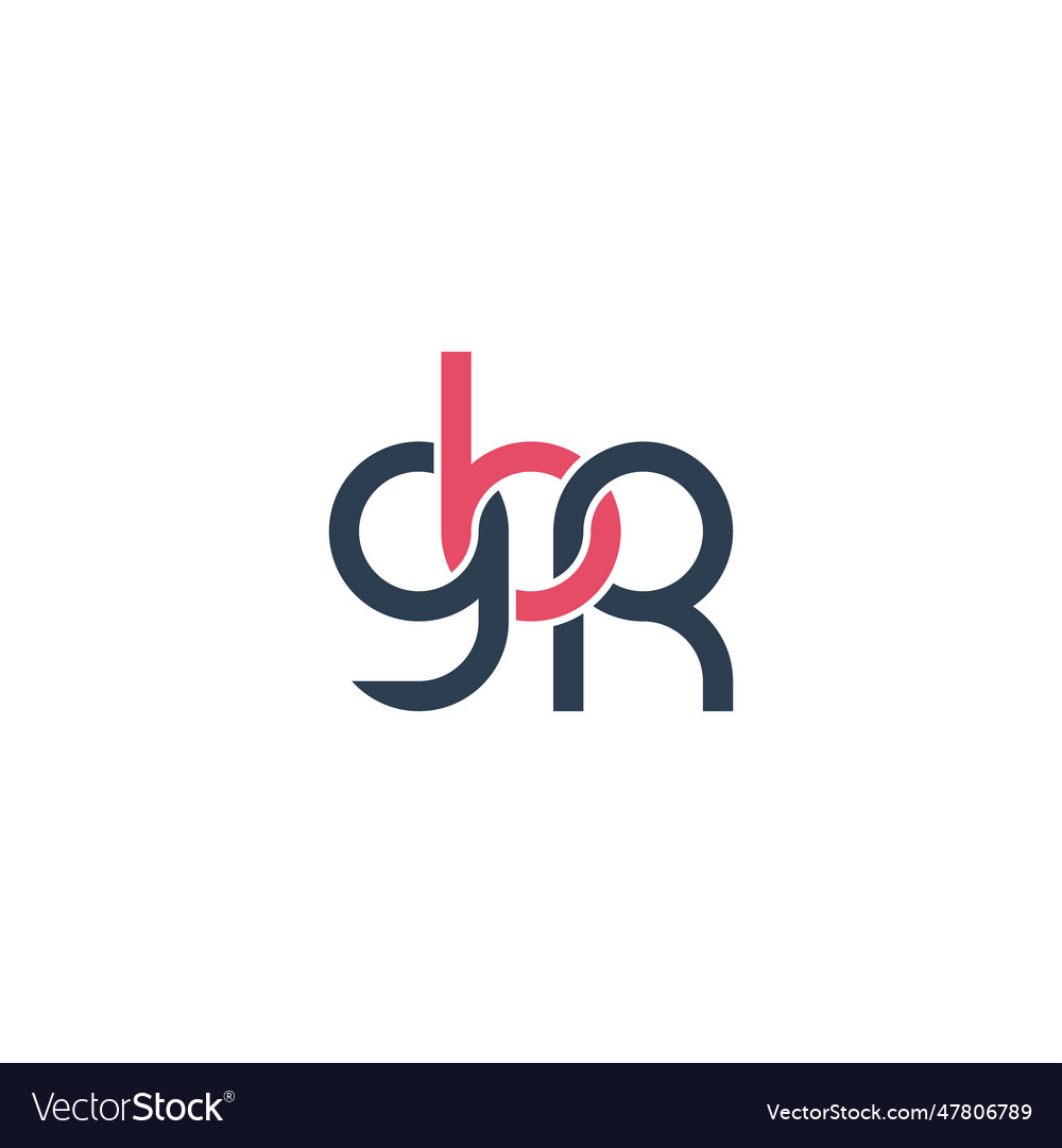 Letters gbr monogram logo design Royalty Free Vector Image