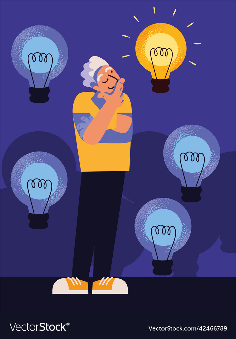 Man with new idea