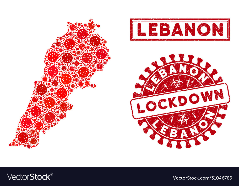 Mosaic lebanon map and distress lockdown seals