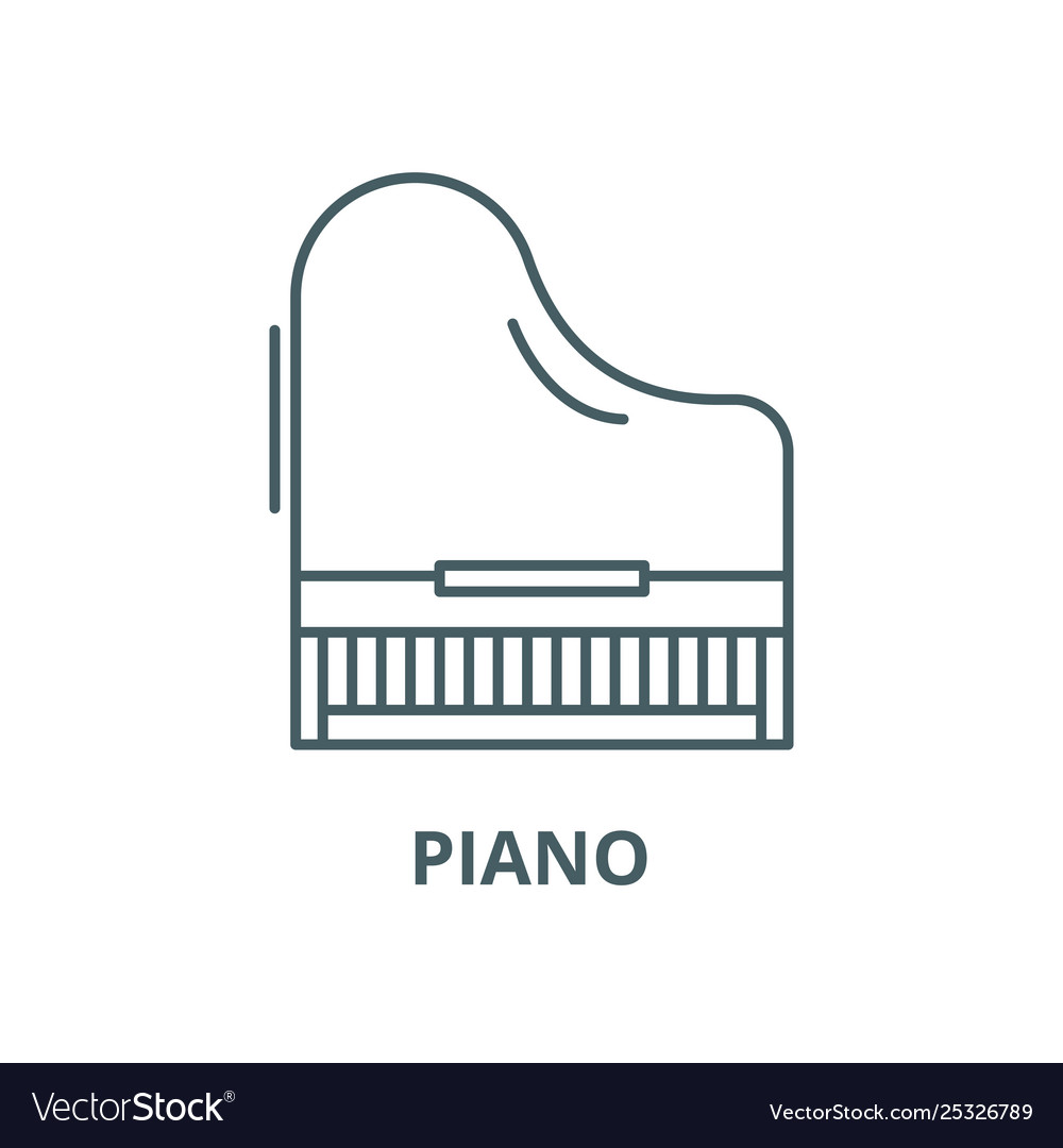 Piano line icon linear concept outline Royalty Free Vector