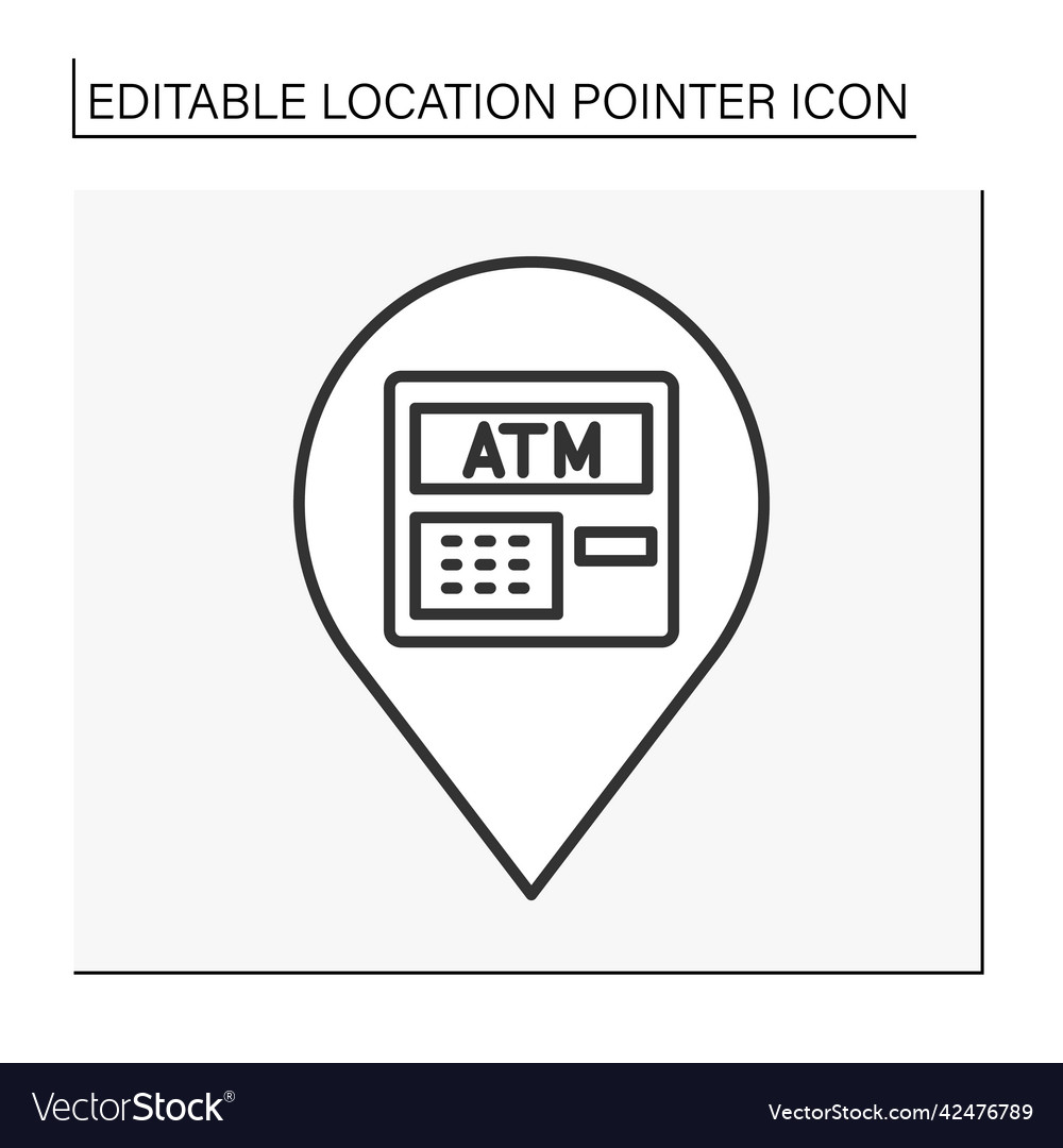 Pointer line icon Vector Image Pointer line icon