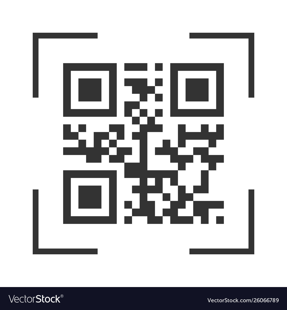 Qr code sample for smartphone scanning vector image Qr code sample for smartphone scanning