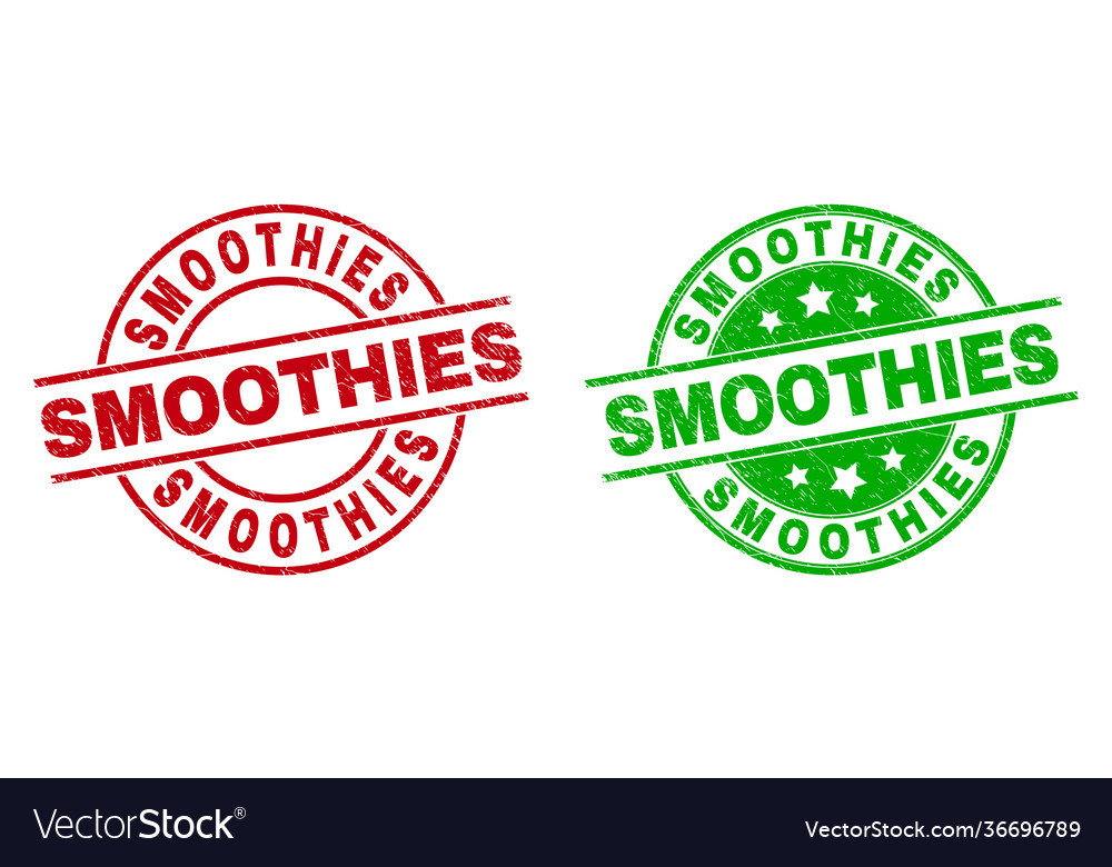 Smoothies round stamps with unclean style