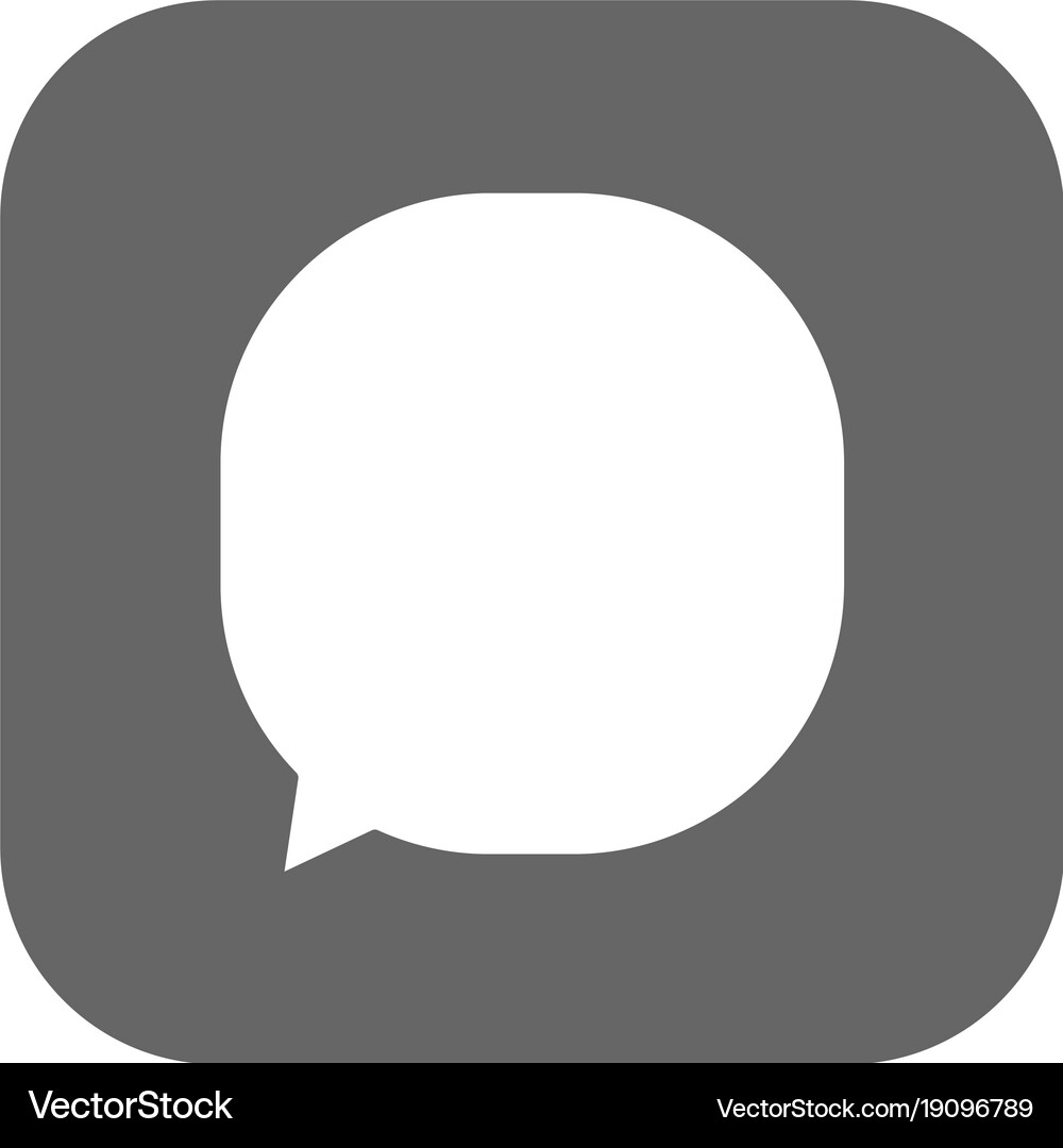 Speech bubble icon white Royalty Free Vector Image