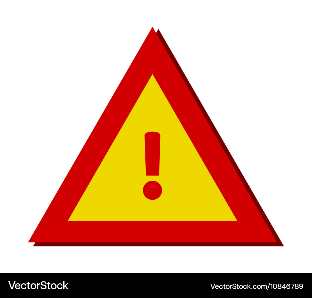 Warning sign Royalty Free Vector Image - VectorStock