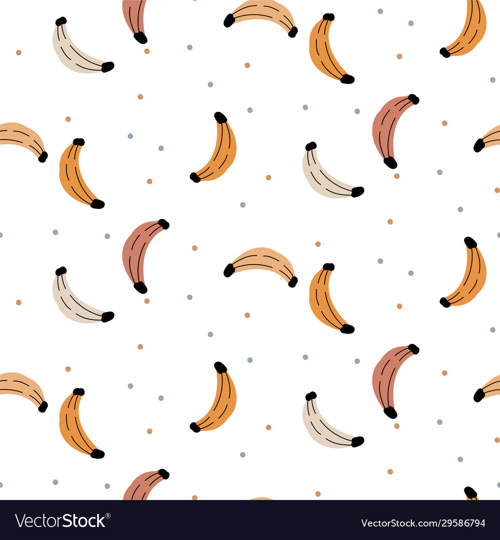 Banana pattern background seamless tropic fruit