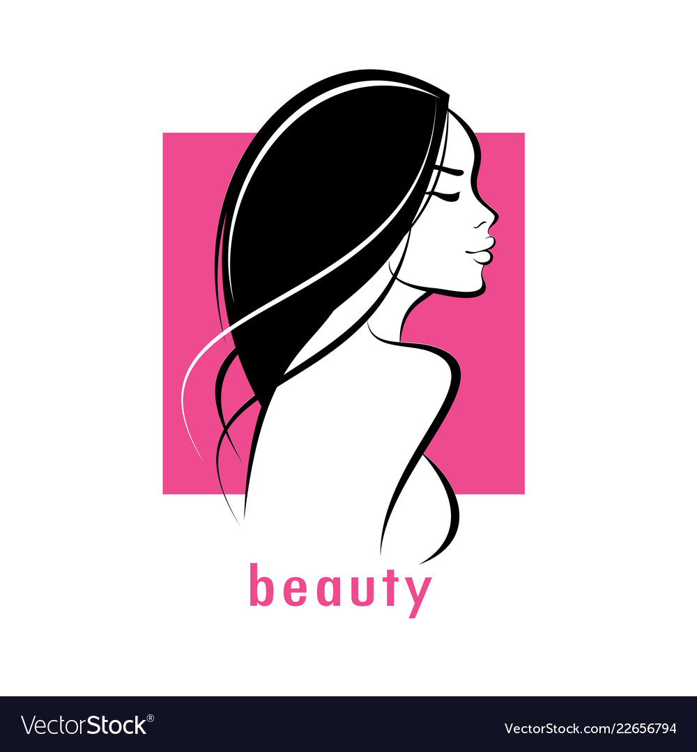 Beautiful woman stylized silhouette haircut Vector Image Beautiful woman stylized silhouette haircut Vector Image