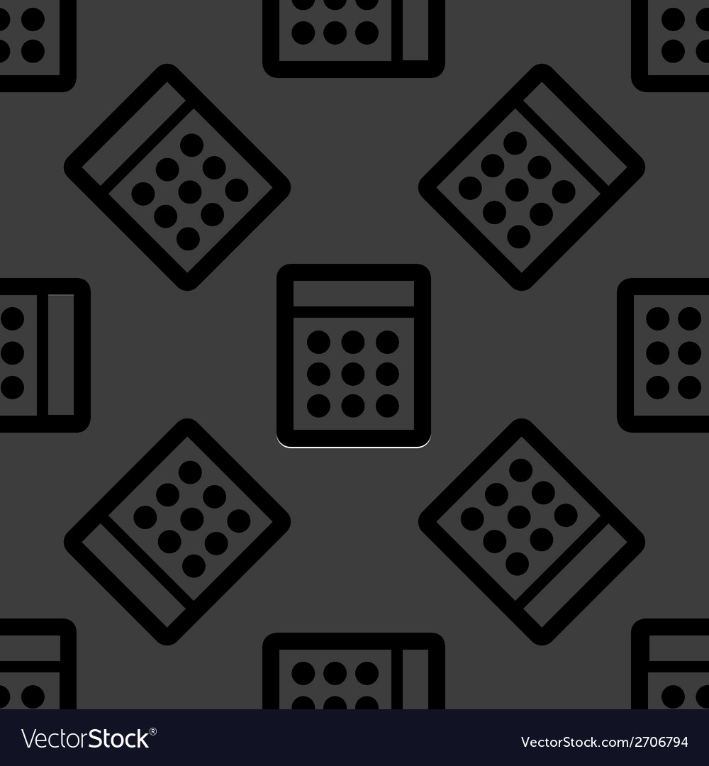 Calculator web icon flat design seamless pattern