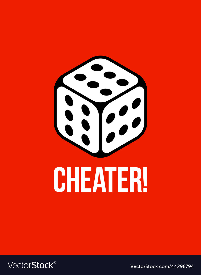 Cheater concept with dice that have number 6