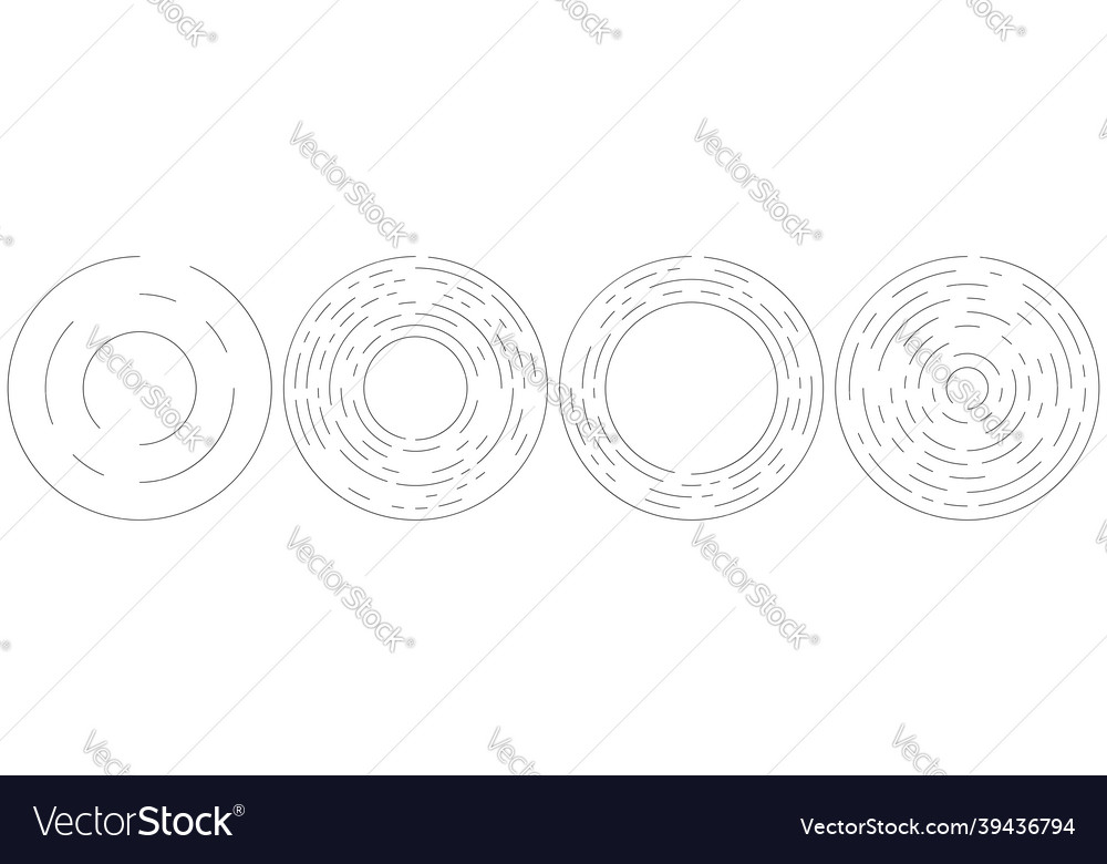 Circular concentric segmented circles rings