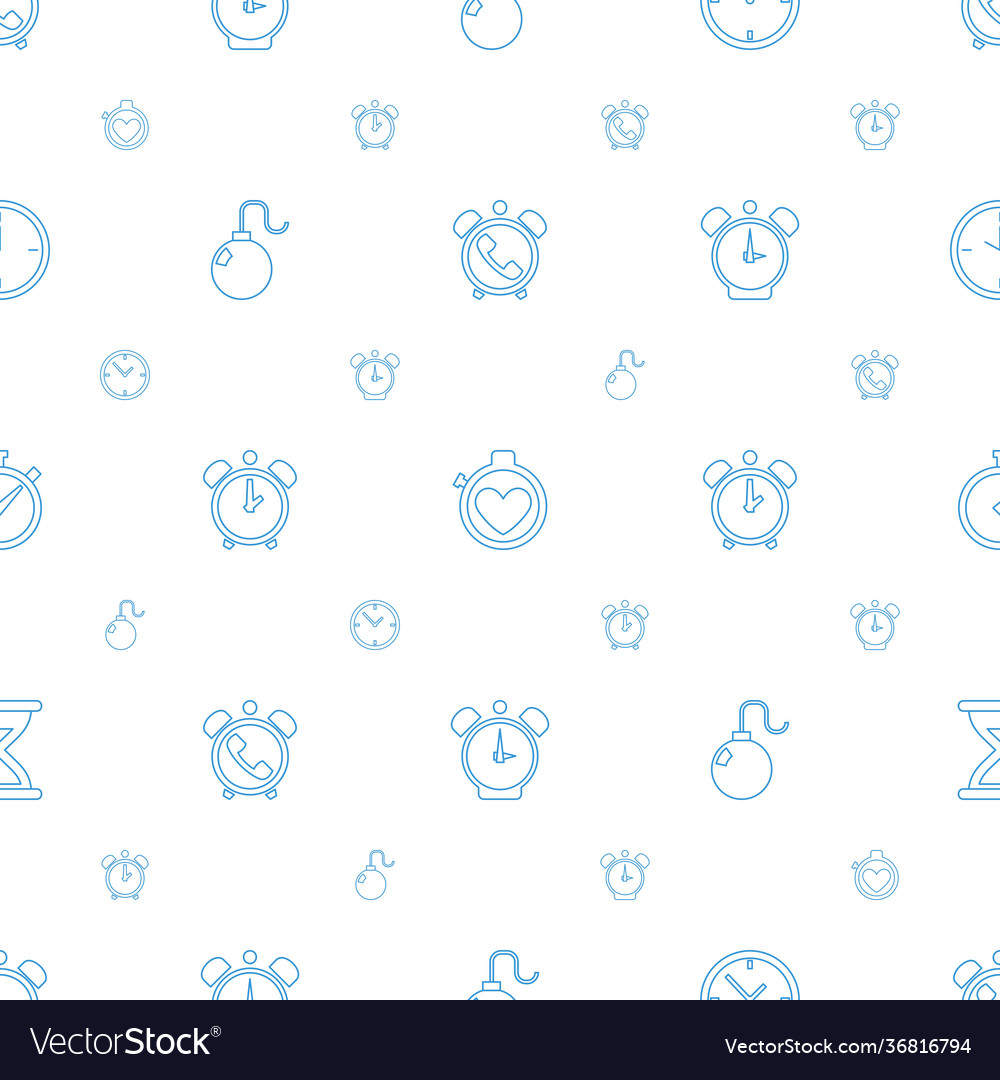 Countdown icons pattern seamless white background