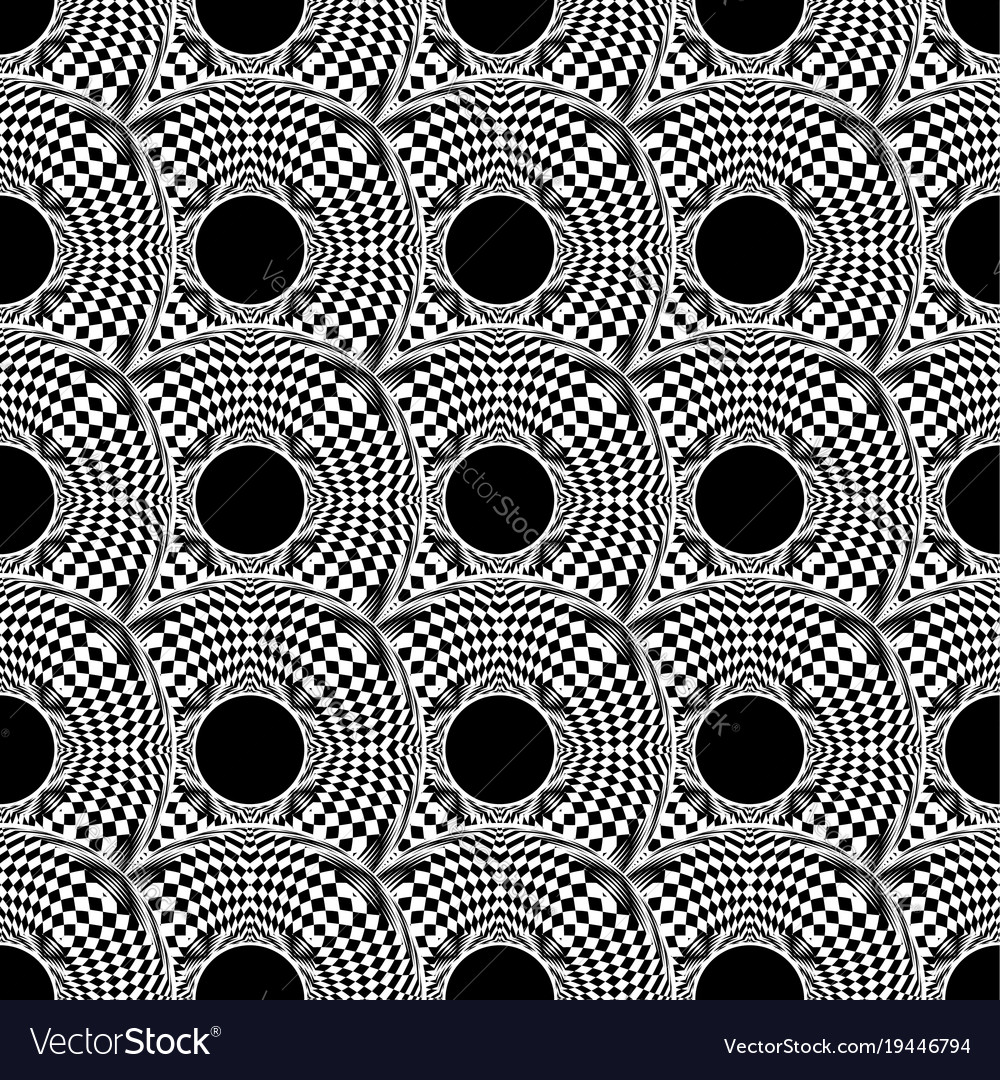 Design seamless monochrome circle pattern