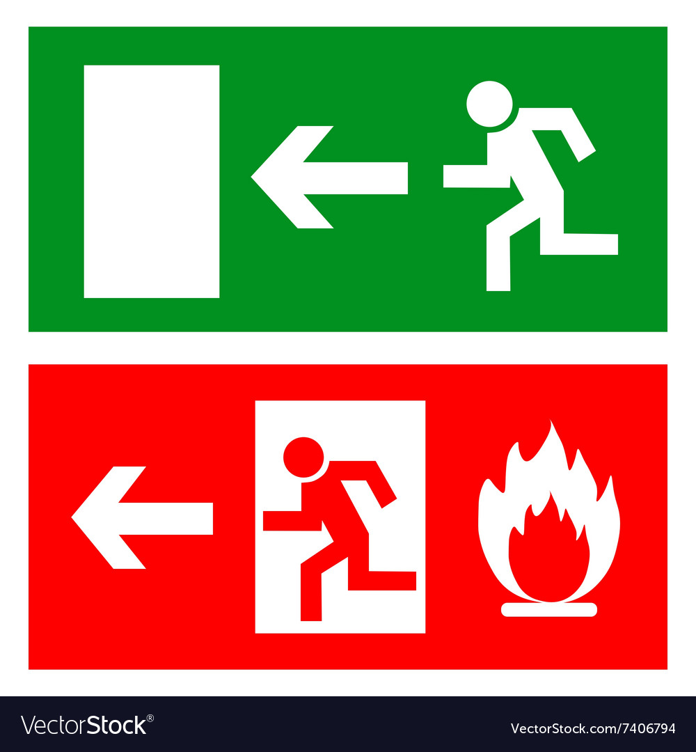 Emergency Exit Door Vector