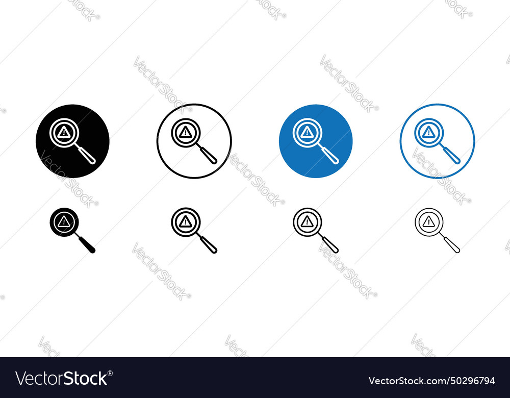 Finding problem icon set