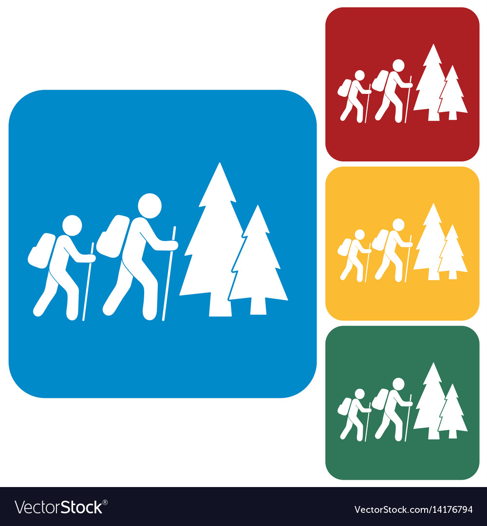 Hiking icon Royalty Free Vector Image - VectorStock