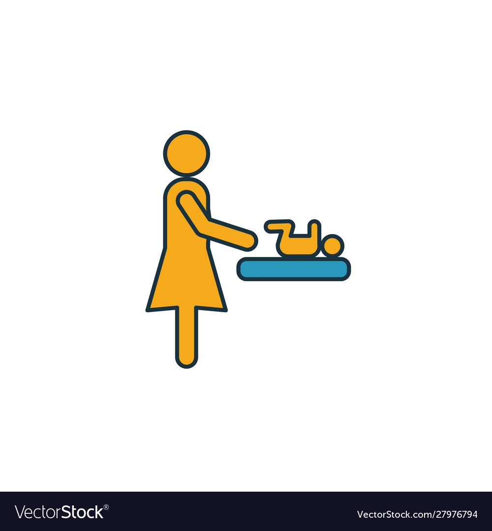 Mother and baby room icon simple element from Vector Image