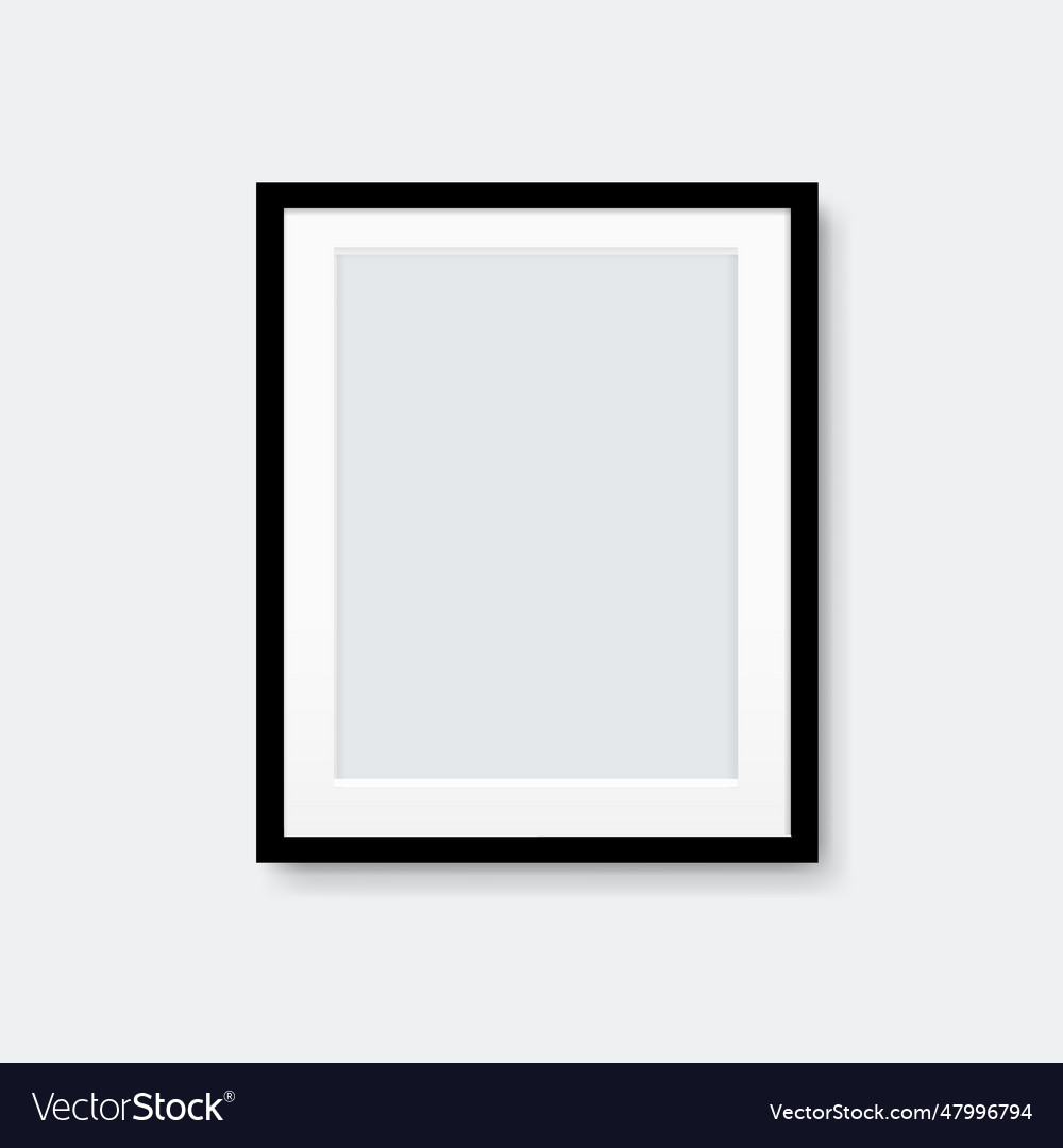 Picture frame isolated grey background Royalty Free Vector