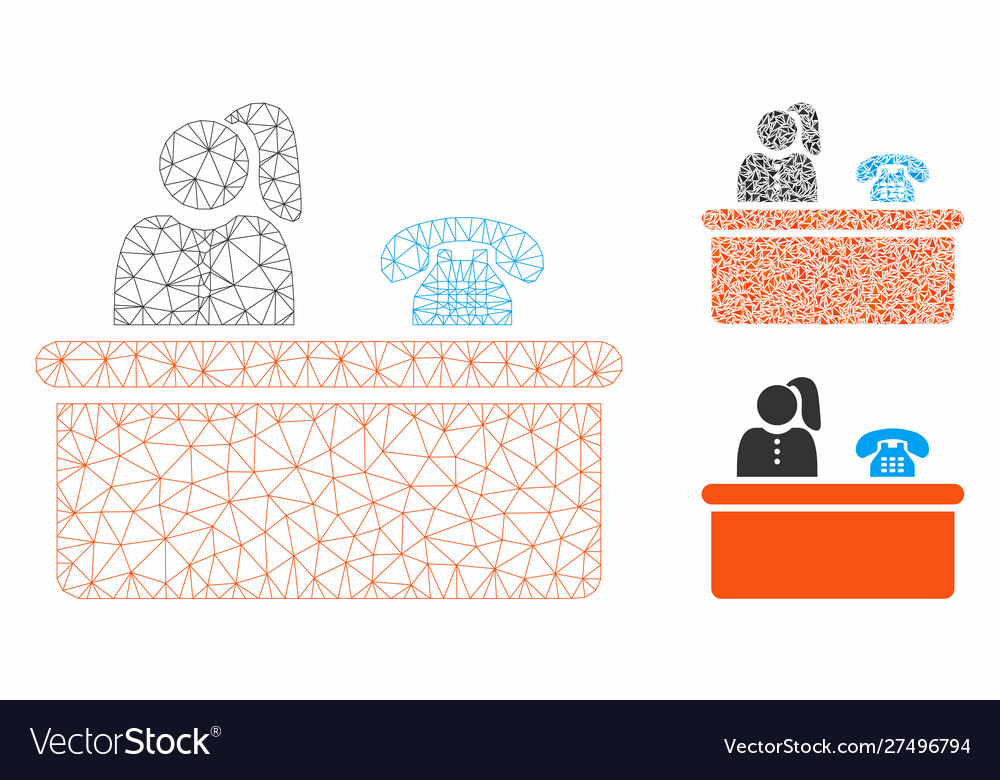 Reception mesh network model and triangle vector image Reception mesh network model and triangle