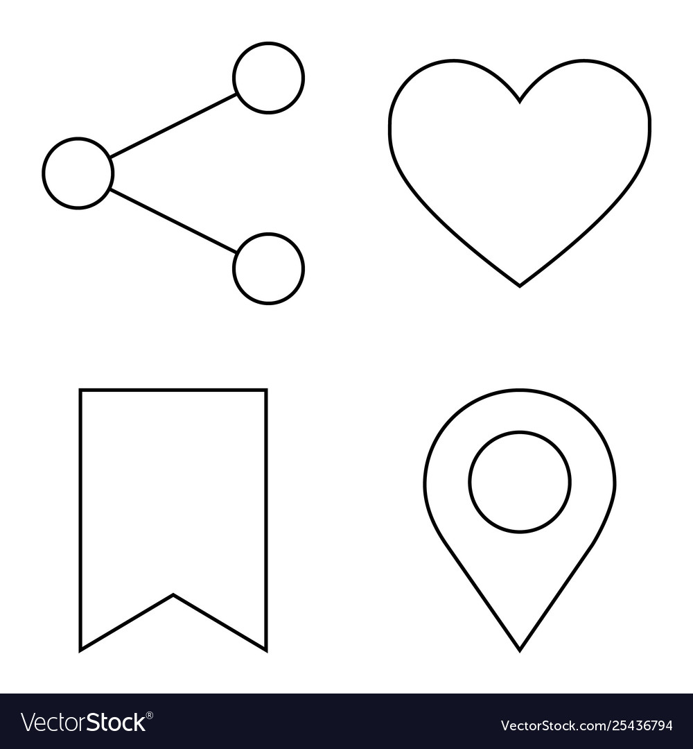 Simple set thin line icons 03 vector image Simple set thin line icons 03