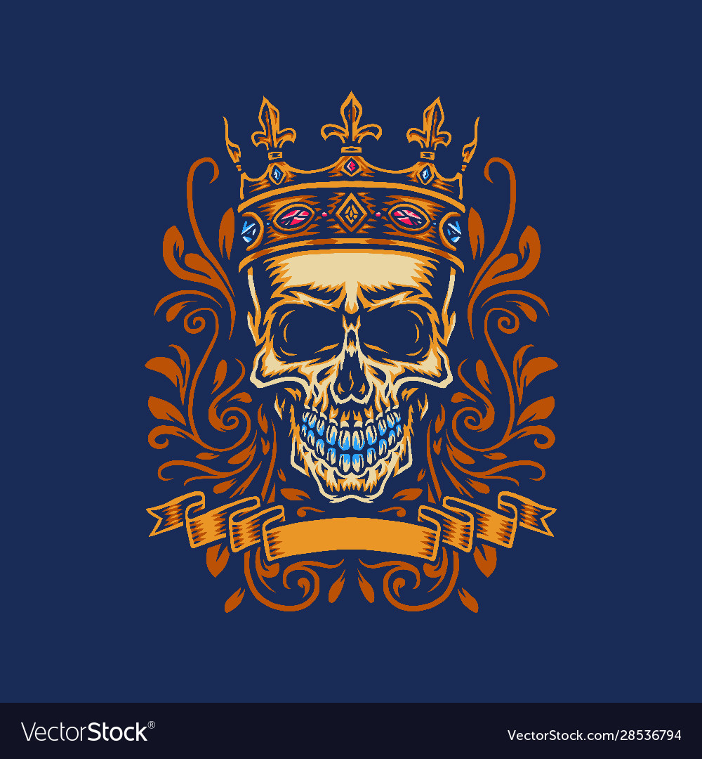 Skull with Regal Crown