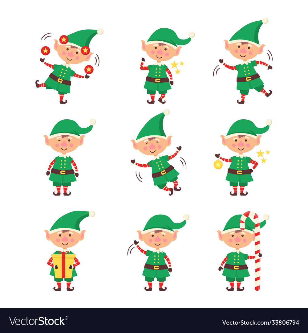 Smiling christmas elf