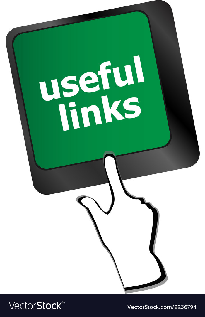 Useful links keyboard button - business concept