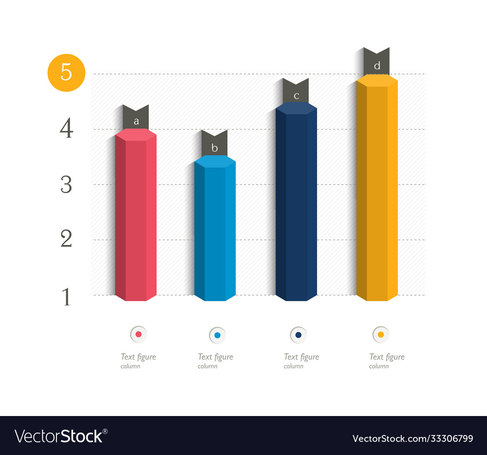 3d chart graph info graphics element