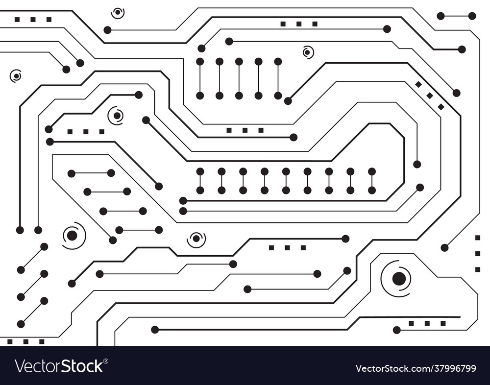 Circuit technology background with hi-tech vector image Circuit technology background with hi-tech