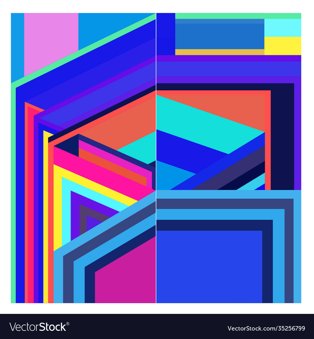 Colorful geometric and curve background pattern