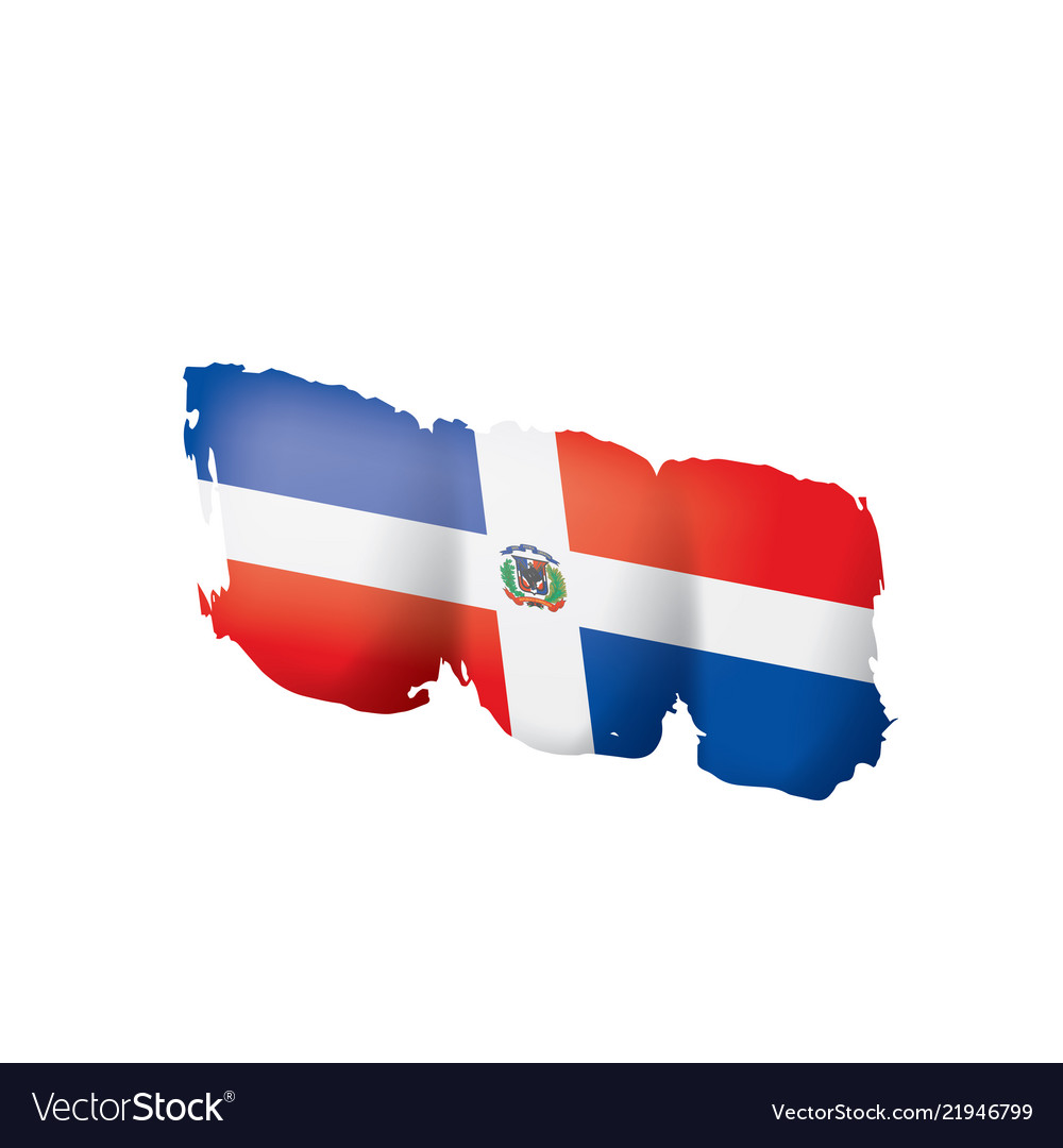 Dominicana flag on a white Royalty Free Vector Image